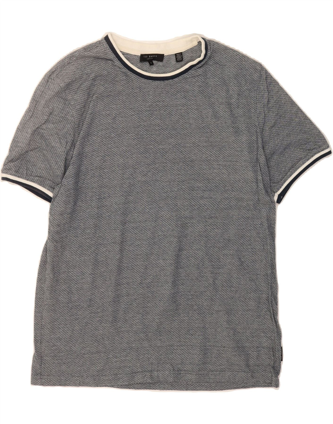 TED BAKER Mens T-Shirt Top Size 4 Large Grey Cotton Vintage Ted Baker and Second-Hand Ted Baker from Messina Hembry 