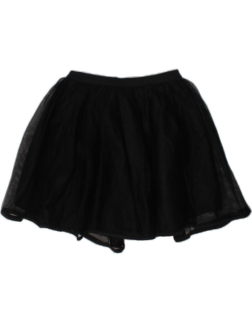 LIU JO JUNIOR Girls Flared Skirt 11-12 Years W24 Black Polyester | Vintage Liu Jo junior | Thrift | Second-Hand Liu Jo junior | Used Clothing | Messina Hembry 