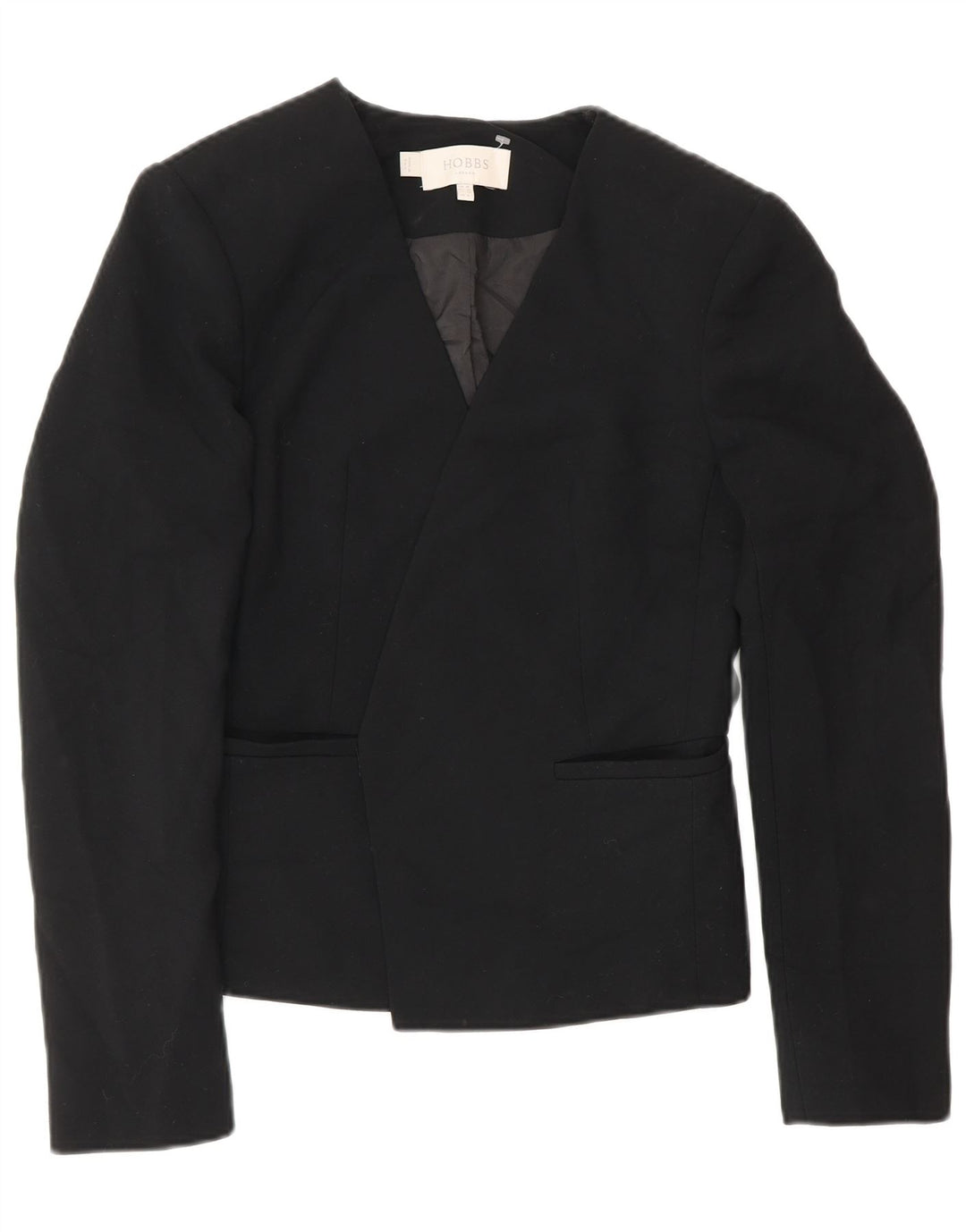 Hobbs Womens Open Blazer Jacket UK 10 Small Black Polyester
