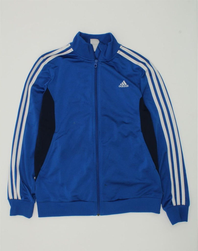 ADIDAS Boys Tracksuit Top Jacket 13-14 Years Blue Polyester | Vintage Adidas | Thrift | Second-Hand Adidas | Used Clothing | Messina Hembry 