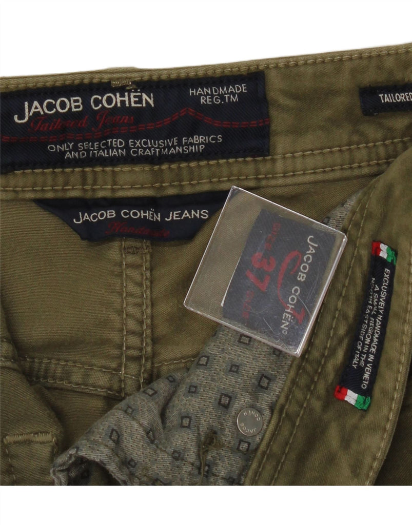 JACOB COHEN Mens Tailored Slim Jeans W37 L32 Khaki Cotton Vintage Jacob Cohen and Second-Hand Jacob Cohen from Messina Hembry 