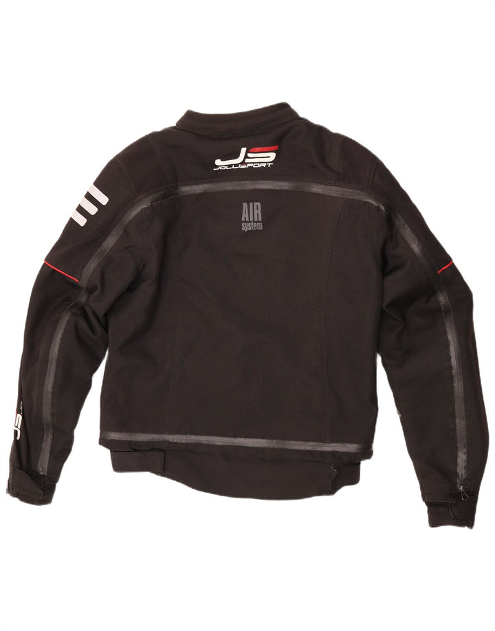 Jollisport Womens Motorcycle Racer Jacket UK 16 Large Black Polyester