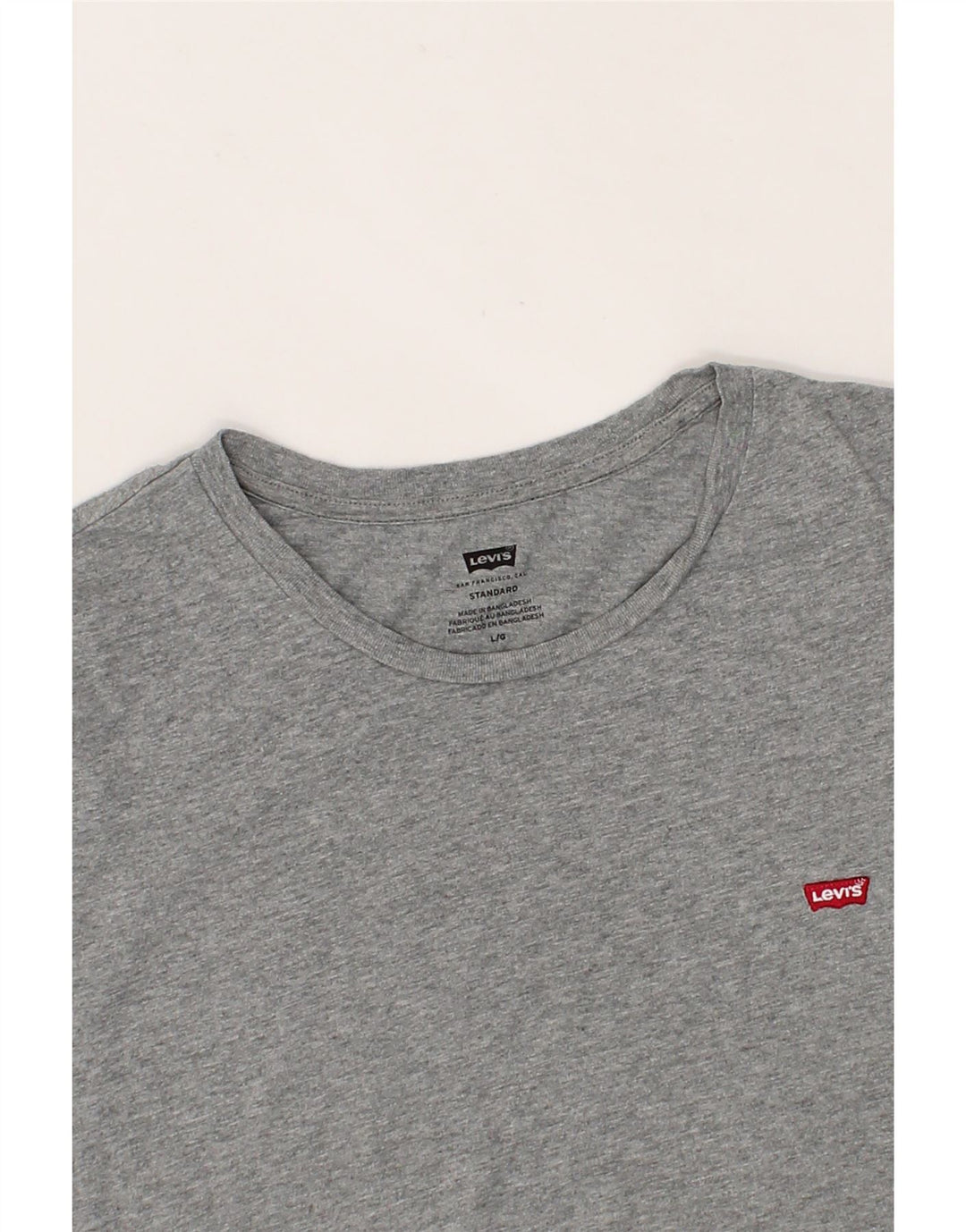 LEVI'S Mens Standard T-Shirt Top Large Grey Cotton Vintage Levi's and Second-Hand Levi's from Messina Hembry 