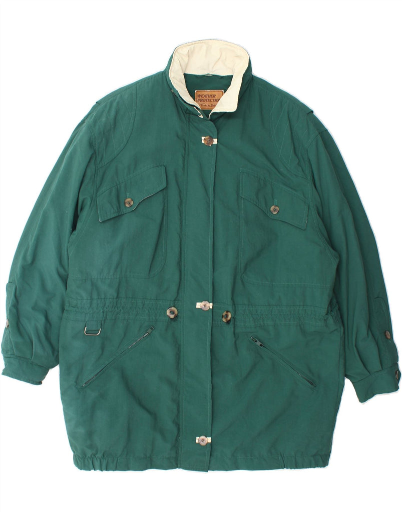 FUCHS & SCHMITT Womens Oversized Windbreaker Coat UK 12 Medium Green Vintage FUCHS & SCHMITT and Second-Hand FUCHS & SCHMITT from Messina Hembry 