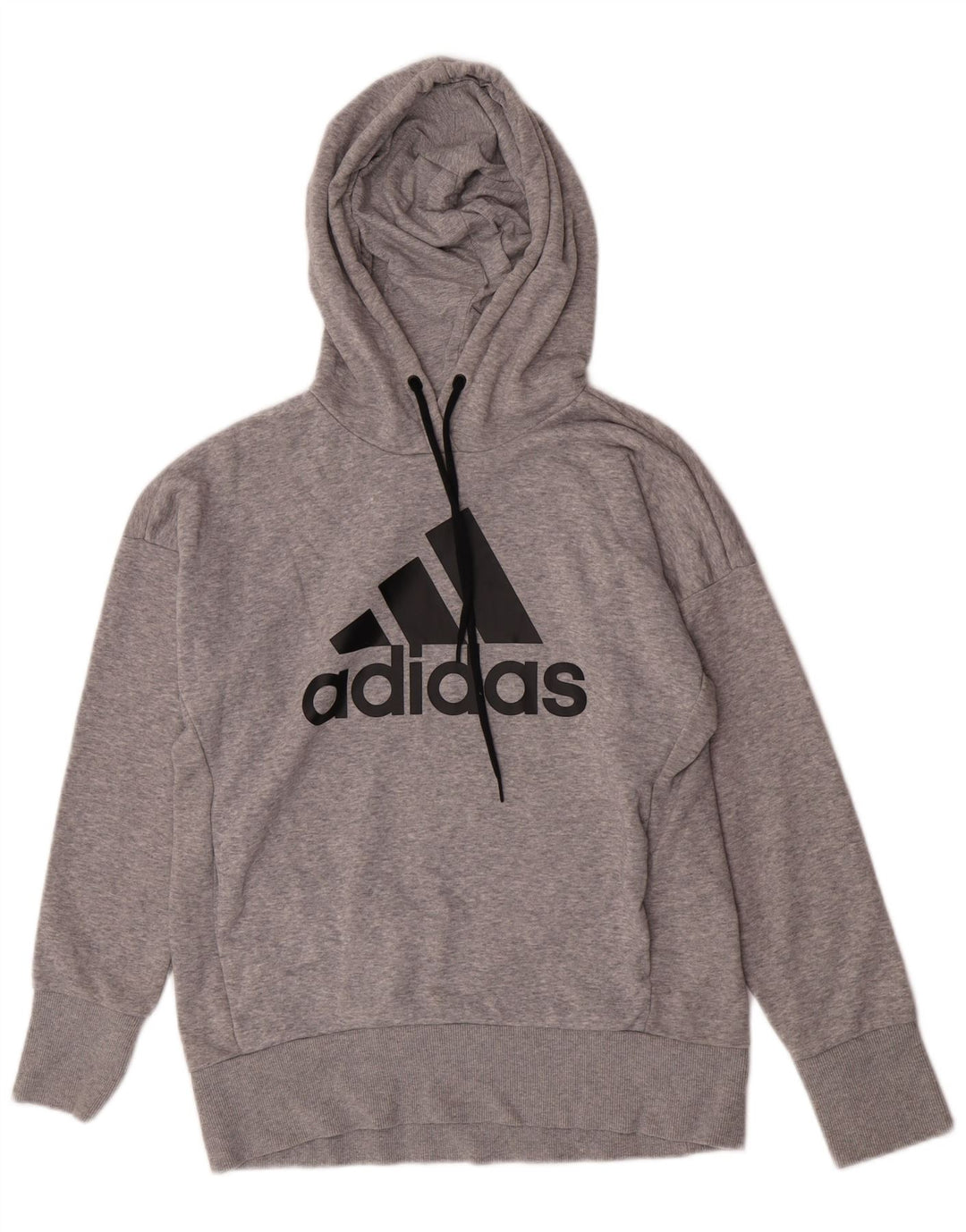 Adidas Womens Graphic Sweatshirt Jumper UK 8/10 Small Grey Flecked