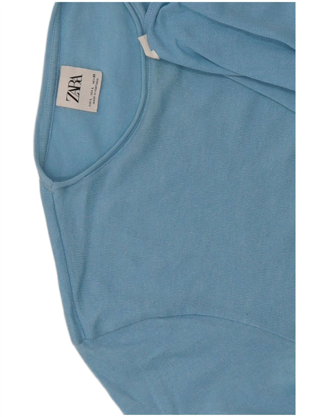 Zara Mens Crew Neck Jumper Sweater Large Blue