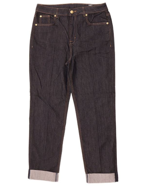 Marks & Spencer Womens Harper Tapered Jeans UK 14 Large W32 L28 Navy Blue