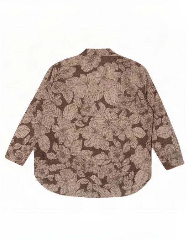 Marks & Spencer Womens 3/4 Sleeve Cardigan Sweater UK 14 Large Multicoloure