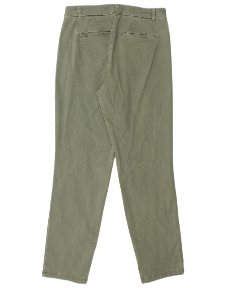 MONSOON Womens Standard Straight Chino Trousers UK 12 Medium W32 L28 Khaki