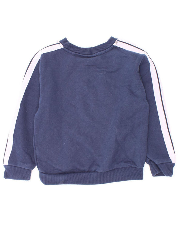 Ellesse Boys Graphic Hoodie Jumper 2-3 Years Navy Blue Colourblock Cotton