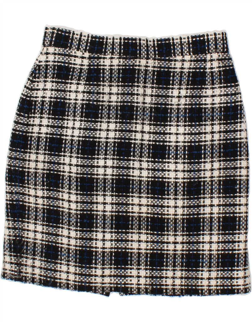 ELEGANCE Womens Pencil Skirt IT 42 Medium W28 Black Check Polyacrylic Vintage Elegance and Second-Hand Elegance from Messina Hembry 