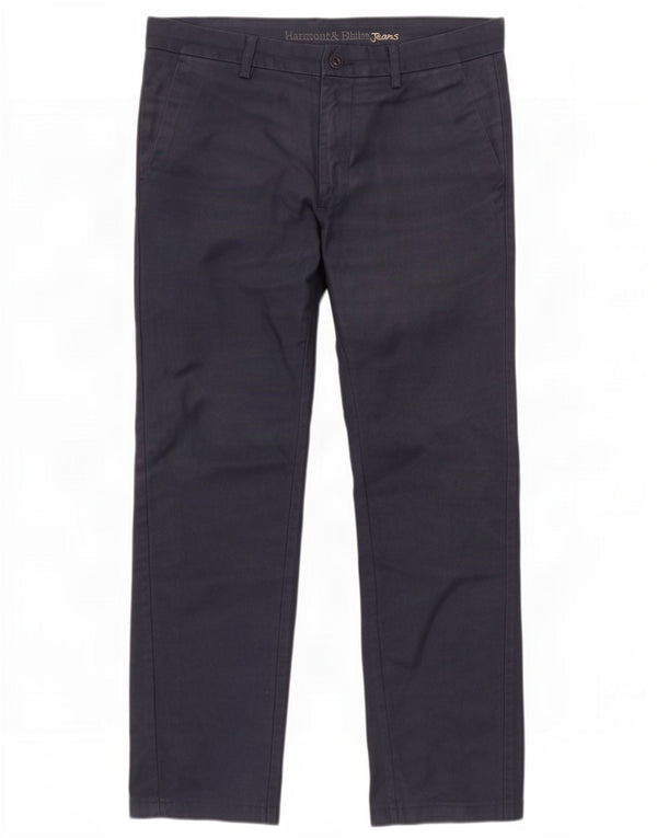 Harmont & Blaine Mens Straight Chino Trousers IT 46 Small W32 L29 Navy Blue