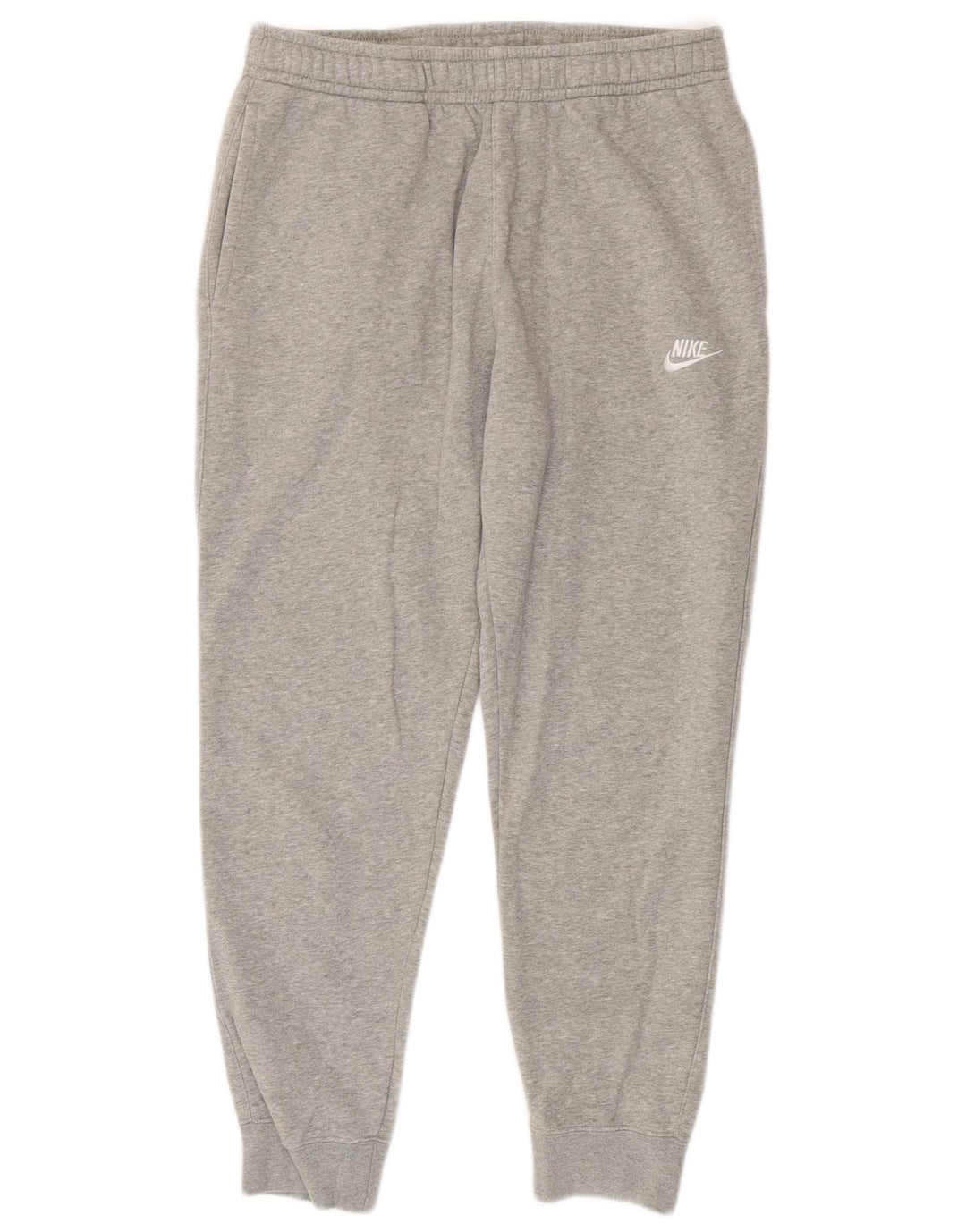 NIKE Mens Tracksuit Trousers Joggers Medium Grey Flecked Cotton