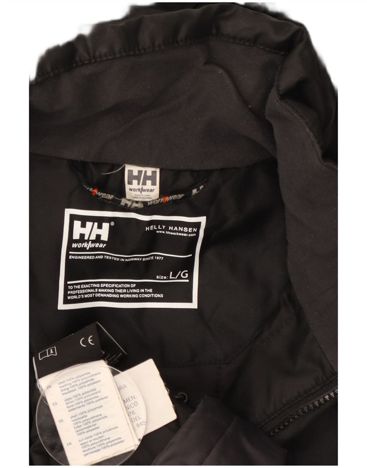Helly Hansen Mens Hooded Windbreaker Jacket UK 40 Large Black Colourblock