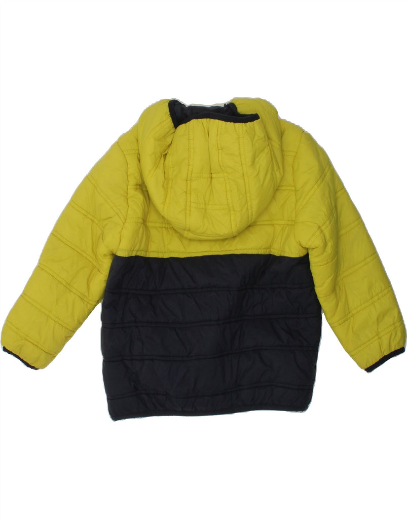 CHAMPION Boys Hooded Padded Jacket 2-3 Years XL  Yellow Colourblock | Vintage Champion | Thrift | Second-Hand Champion | Used Clothing | Messina Hembry 