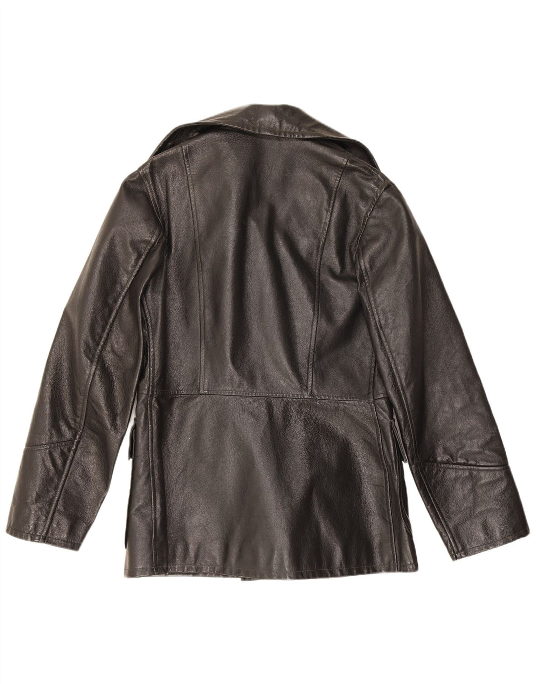 Vintage Womens Leather Jacket UK 10 Small Black