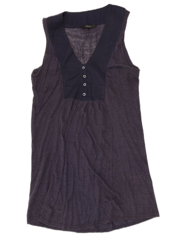 Max Mara Womens Weekend Vest Top UK 8 Small Navy Blue