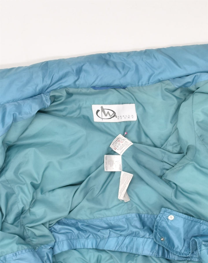 MARELLA Womens Padded Jacket UK 10 Small Blue Polyamide | Vintage Marella | Thrift | Second-Hand Marella | Used Clothing | Messina Hembry 