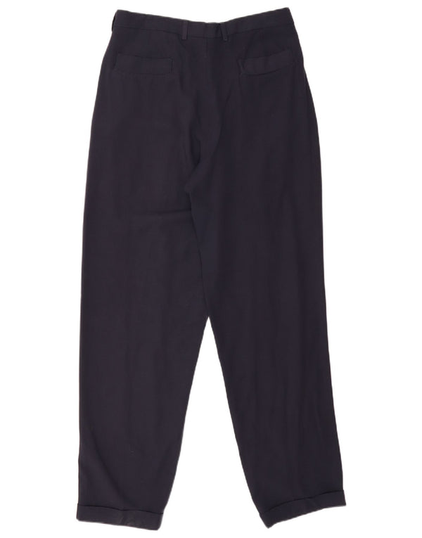 GB.PEDRINI Mens Pegged Suit Trousers IT 48 Medium W32 L31 Navy Blue