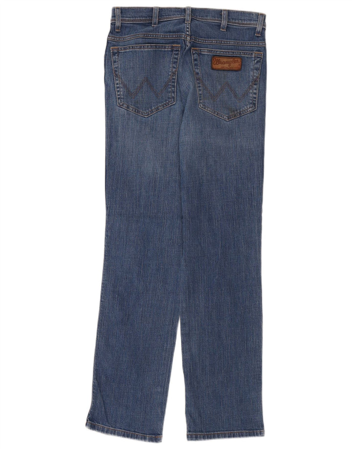 Wrangler Mens Texas Stretch Straight Jeans W30 L32 Blue Cotton