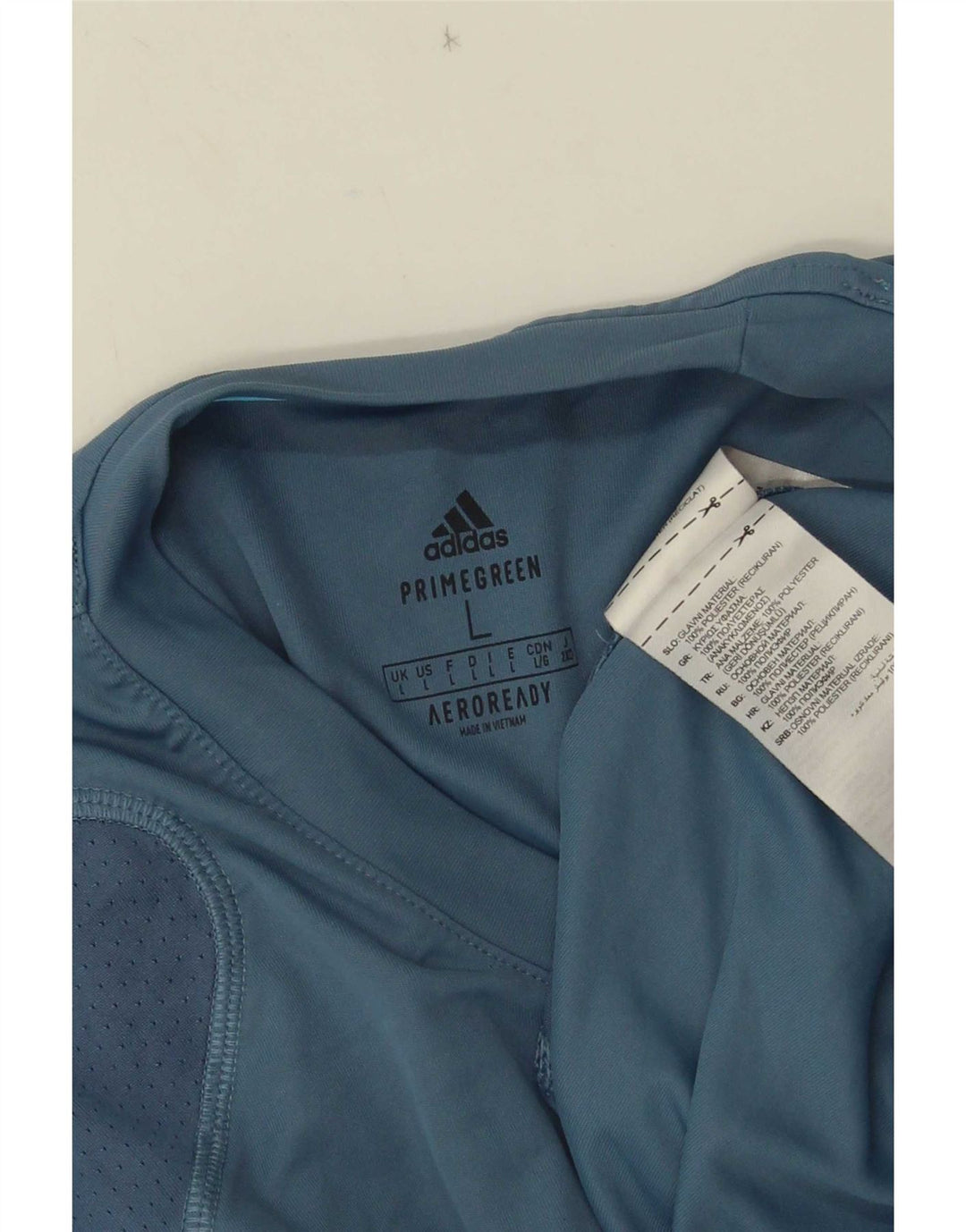 Adidas Mens Aeroready T-Shirt Top Large Blue Polyester