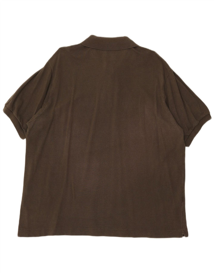 LACOSTE Mens Polo Shirt Size 7 2XL Khaki Cotton