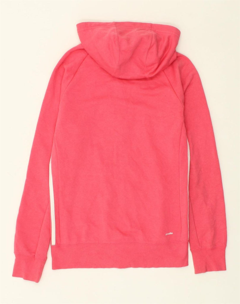 ADIDAS Girls Climalite Zip Hoodie Sweater 14-15 Years Pink Cotton | Vintage Adidas | Thrift | Second-Hand Adidas | Used Clothing | Messina Hembry 