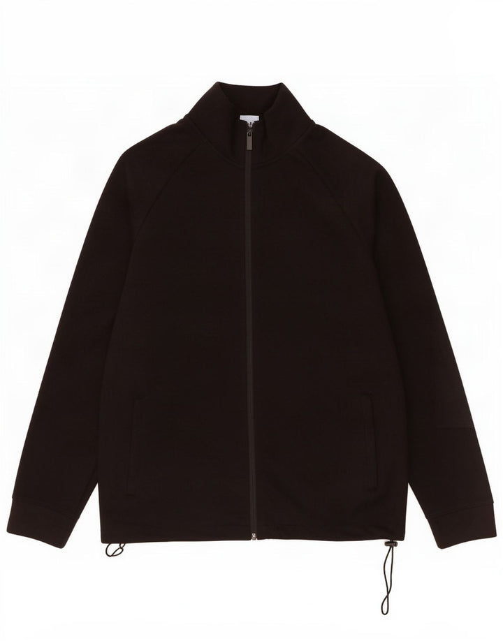 Zara Mens Tracksuit Top Jacket Medium Black Polyester