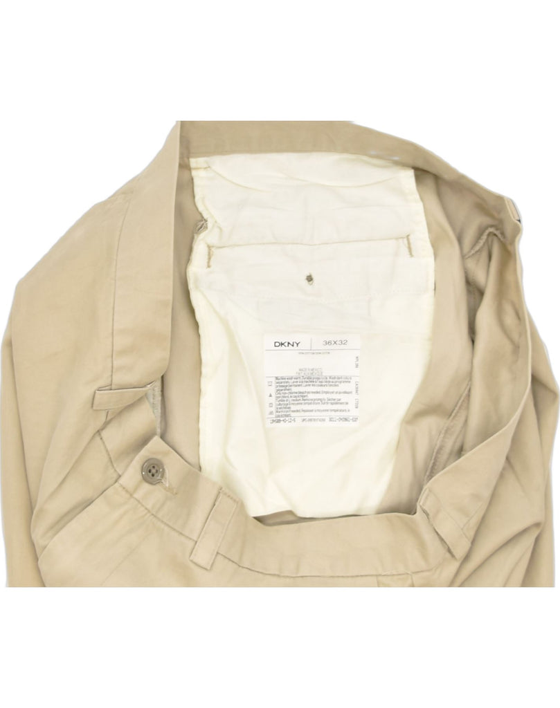 DKNY Mens Tapered Chino Trousers W36 L32 Beige Cotton | Vintage | Thrift | Second-Hand | Used Clothing | Messina Hembry 