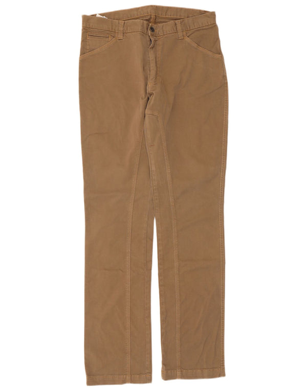 Geox Mens Respira Straight Casual Trousers IT 50 Large W34 L33 Beige Cotton