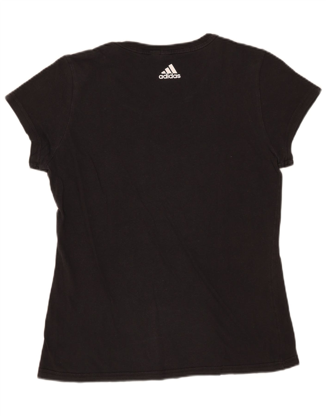 Adidas Womens Graphic T-Shirt Top UK 12 Medium Black