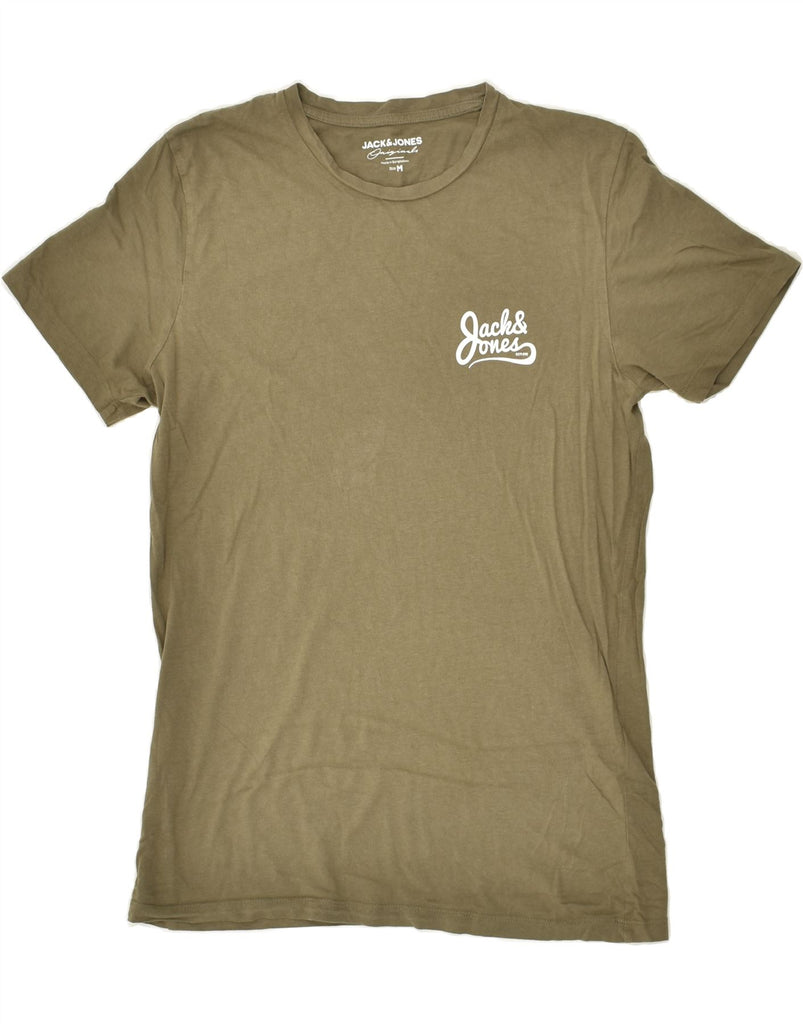 JACK & JONES Mens Graphic T-Shirt Top Medium Khaki Cotton | Vintage Jack & Jones | Thrift | Second-Hand Jack & Jones | Used Clothing | Messina Hembry 