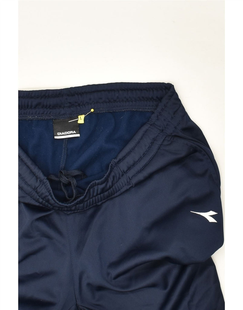 DIADORA Mens Tracksuit Trousers Joggers Large Navy Blue Polyester | Vintage Diadora | Thrift | Second-Hand Diadora | Used Clothing | Messina Hembry 