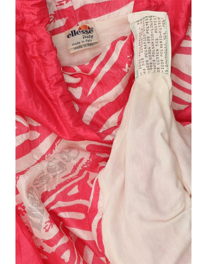 Ellesse Womens Pullover Tracksuit Top Jacket UK 22 3XL Pink Animal Print