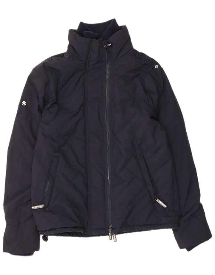 Superdry Mens Windcheater Quilted Windbreaker Jacket UK 38 Medium Navy Blue