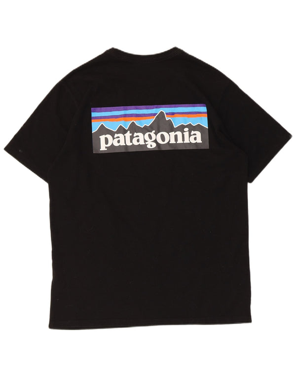 PATAGONIA Mens Graphic T-Shirt Top Small Black Cotton