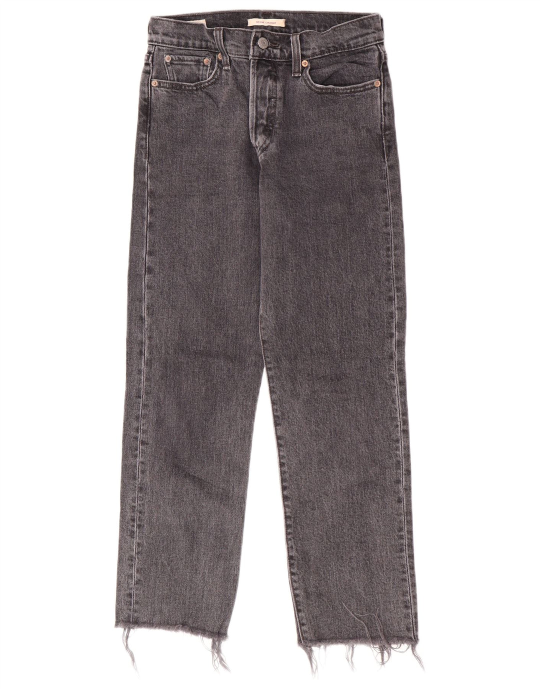 Levi's Womens Wedgie Straight Jeans W26 L26 Grey Cotton