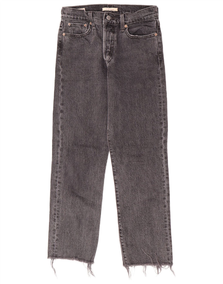 Levi's Womens Wedgie Straight Jeans W26 L26 Grey Cotton