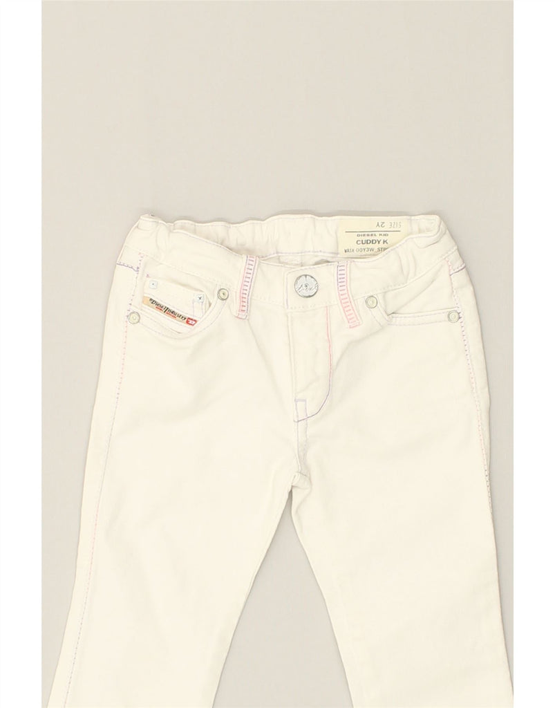 DIESEL Baby Girls Cuddy Slim Jeans 18-24 Months W16 L13 White Cotton | Vintage Diesel | Thrift | Second-Hand Diesel | Used Clothing | Messina Hembry 