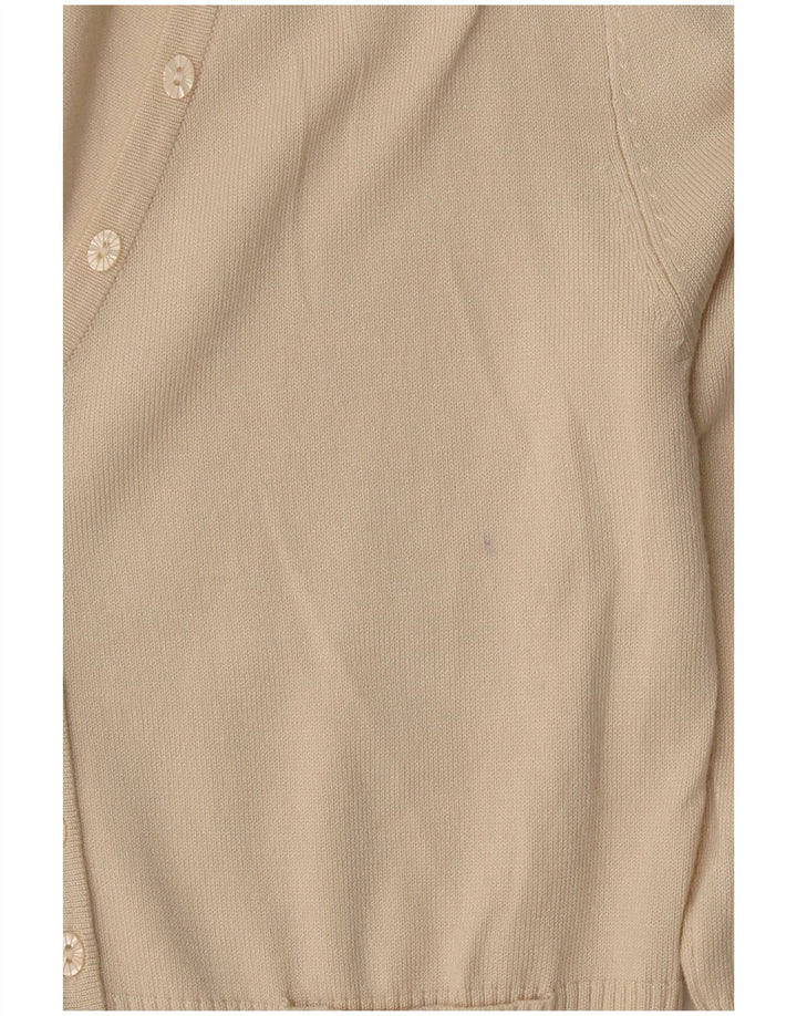 John Lewis Womens Cardigan Sweater UK 10 Small Beige Viscose