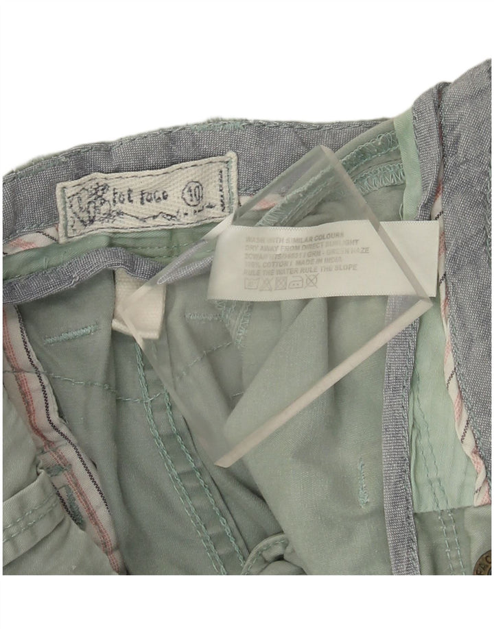 Fat Face Womens Cargo Shorts UK 10 Small W30  Green Cotton