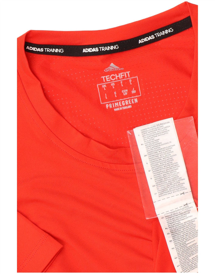 ADIDAS Mens Aeroready T-Shirt Top Large Red Polyester