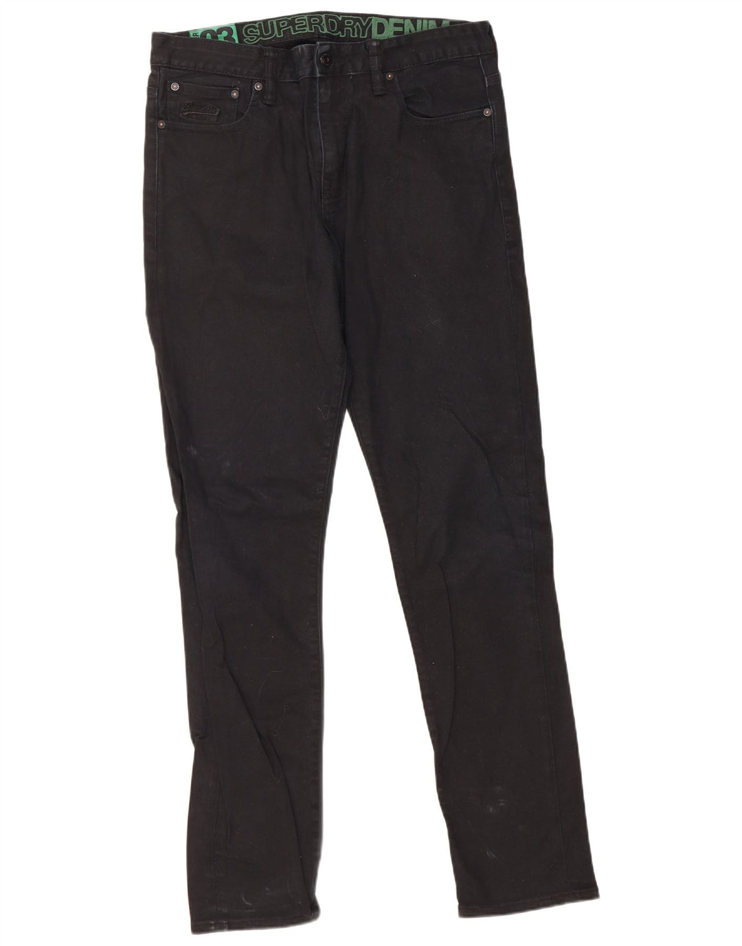 Superdry Mens Slim Jeans W34 L34 Black Cotton