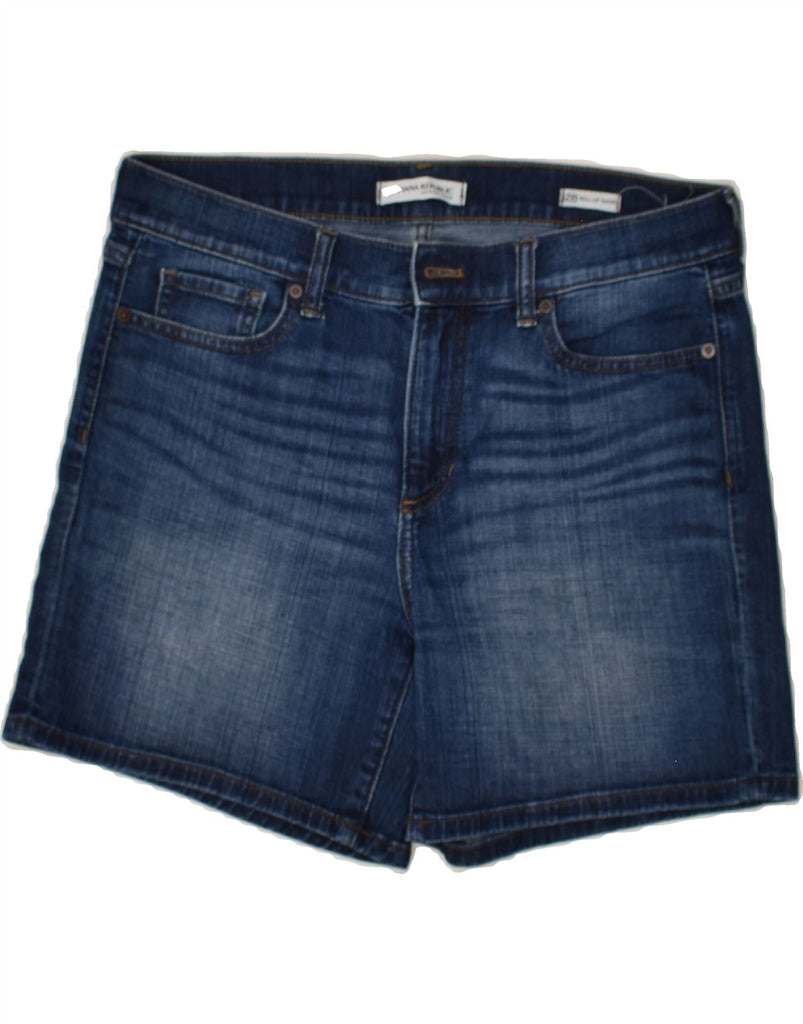 BANANA REPUBLIC Womens Roll-Up Denim Shorts W28 Large Blue Cotton | Vintage Banana Republic | Thrift | Second-Hand Banana Republic | Used Clothing | Messina Hembry 