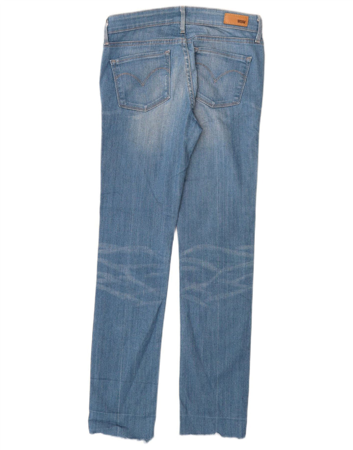 Levi's Womens Slight Curve Mid Rise Slim Jeans W25 L29 Blue Cotton
