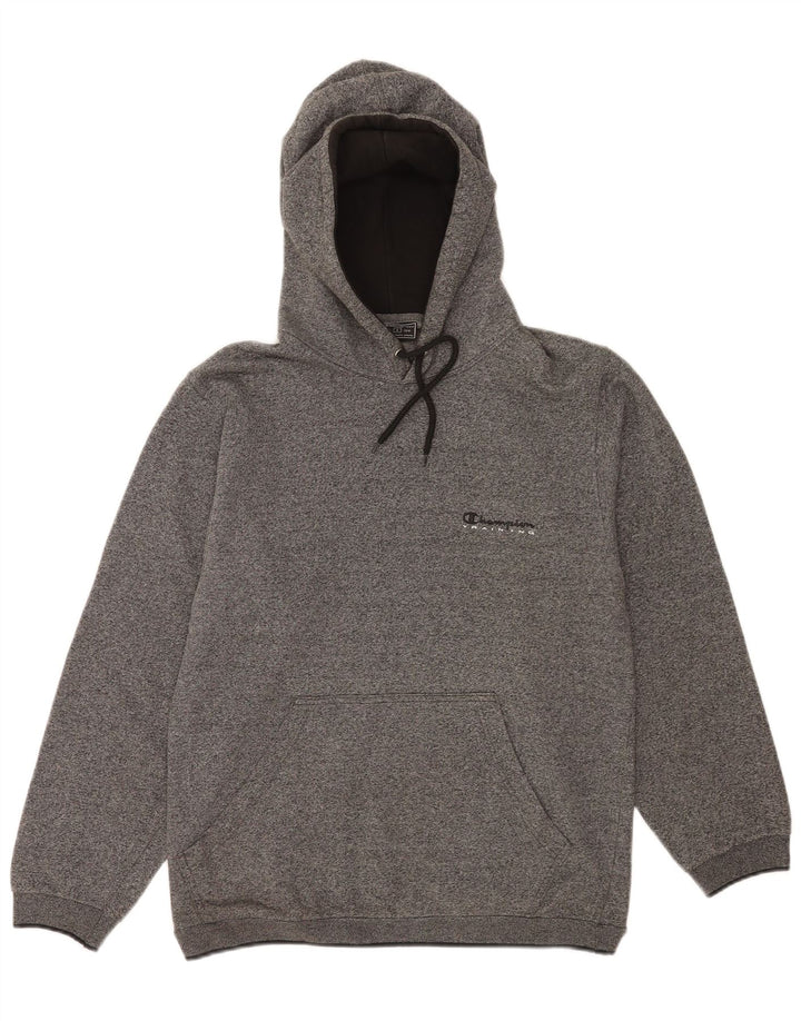 Champion Mens Regular Fit Hoodie Jumper Large Grey Flecked