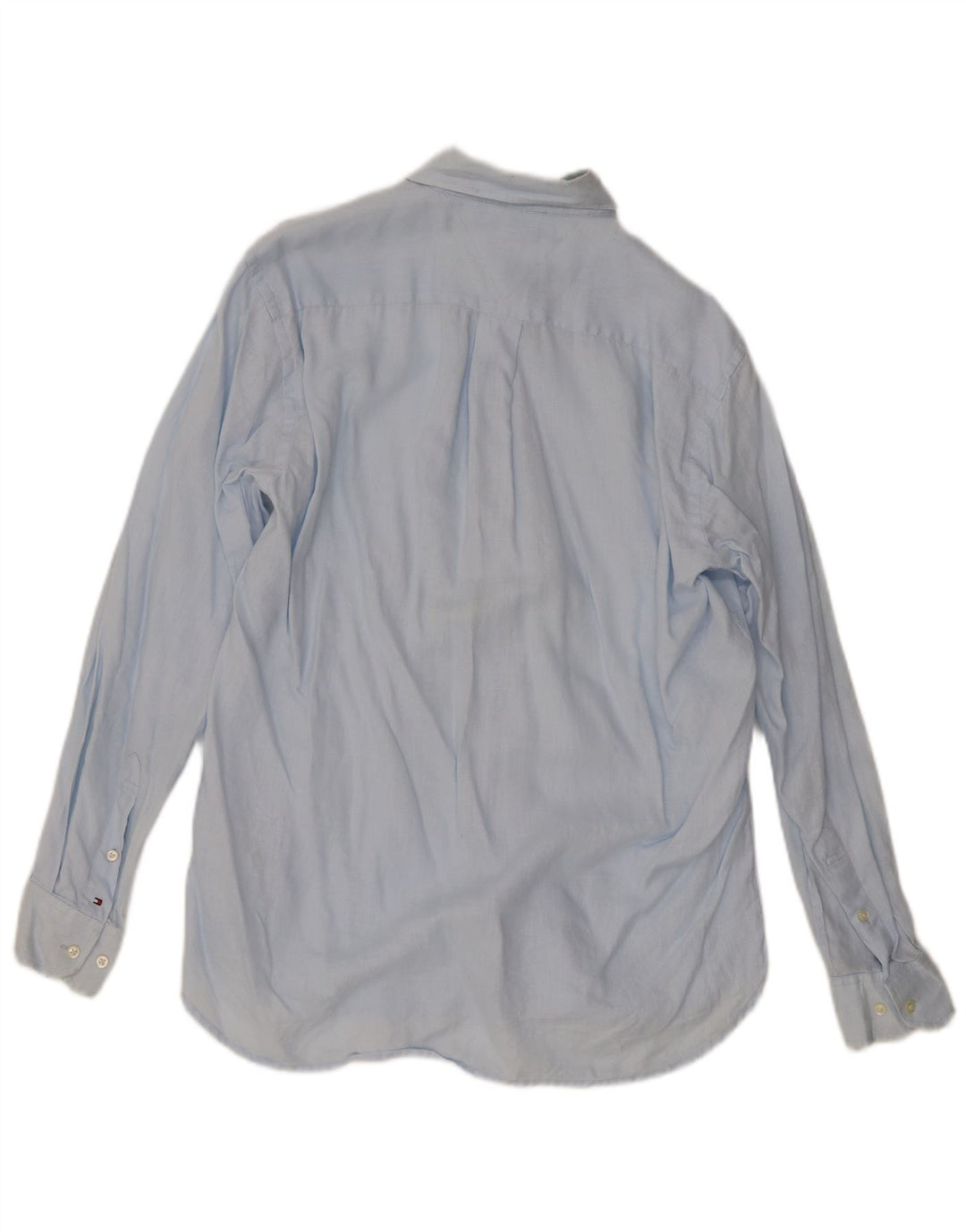 Tommy Hilfiger Mens Shirt Small Blue Linen