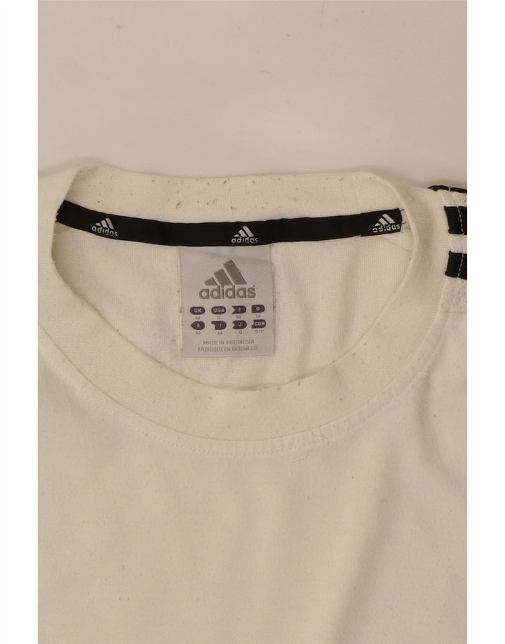 ADIDAS Mens T-Shirt Top Medium White Cotton Vintage Adidas and Second-Hand Adidas from Messina Hembry 