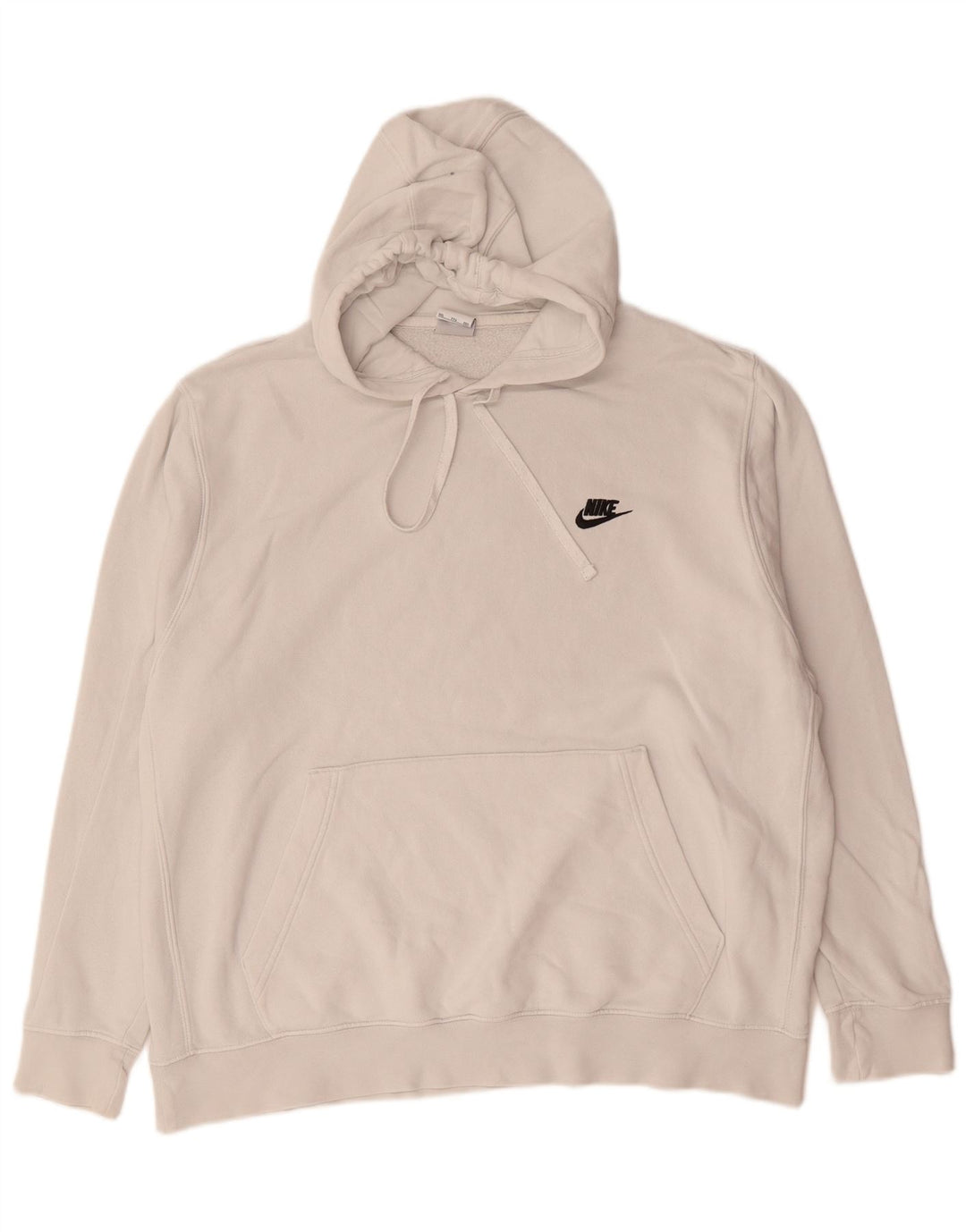Nike Mens Hoodie Jumper 2XL White Cotton