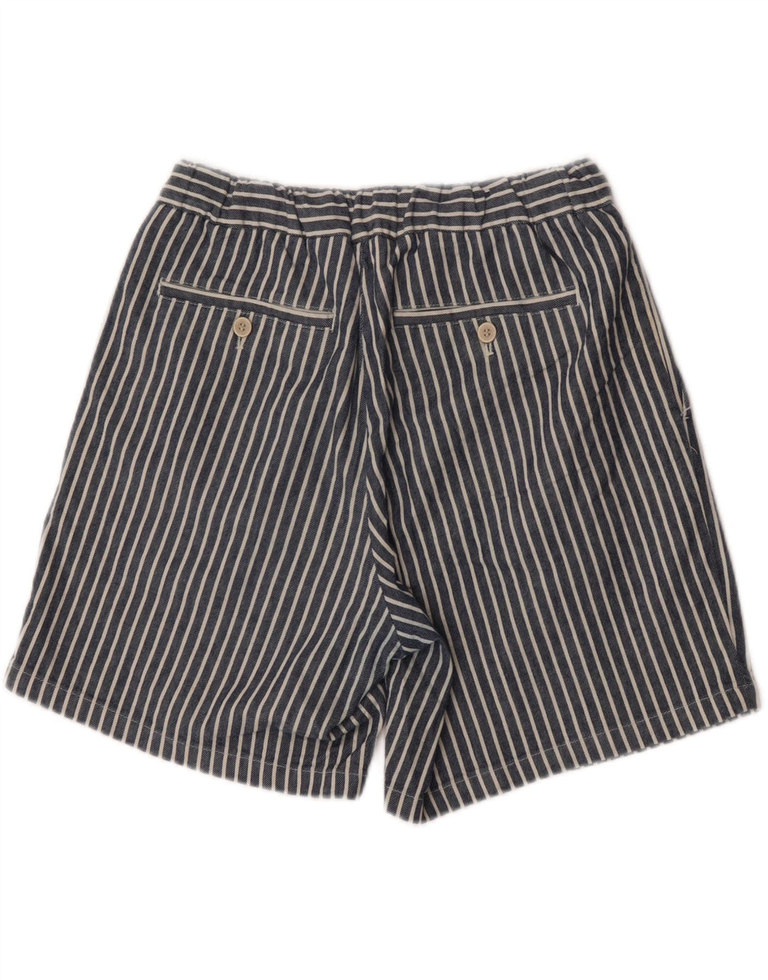 Zara Mens Sport Shorts Medium Navy Blue Striped